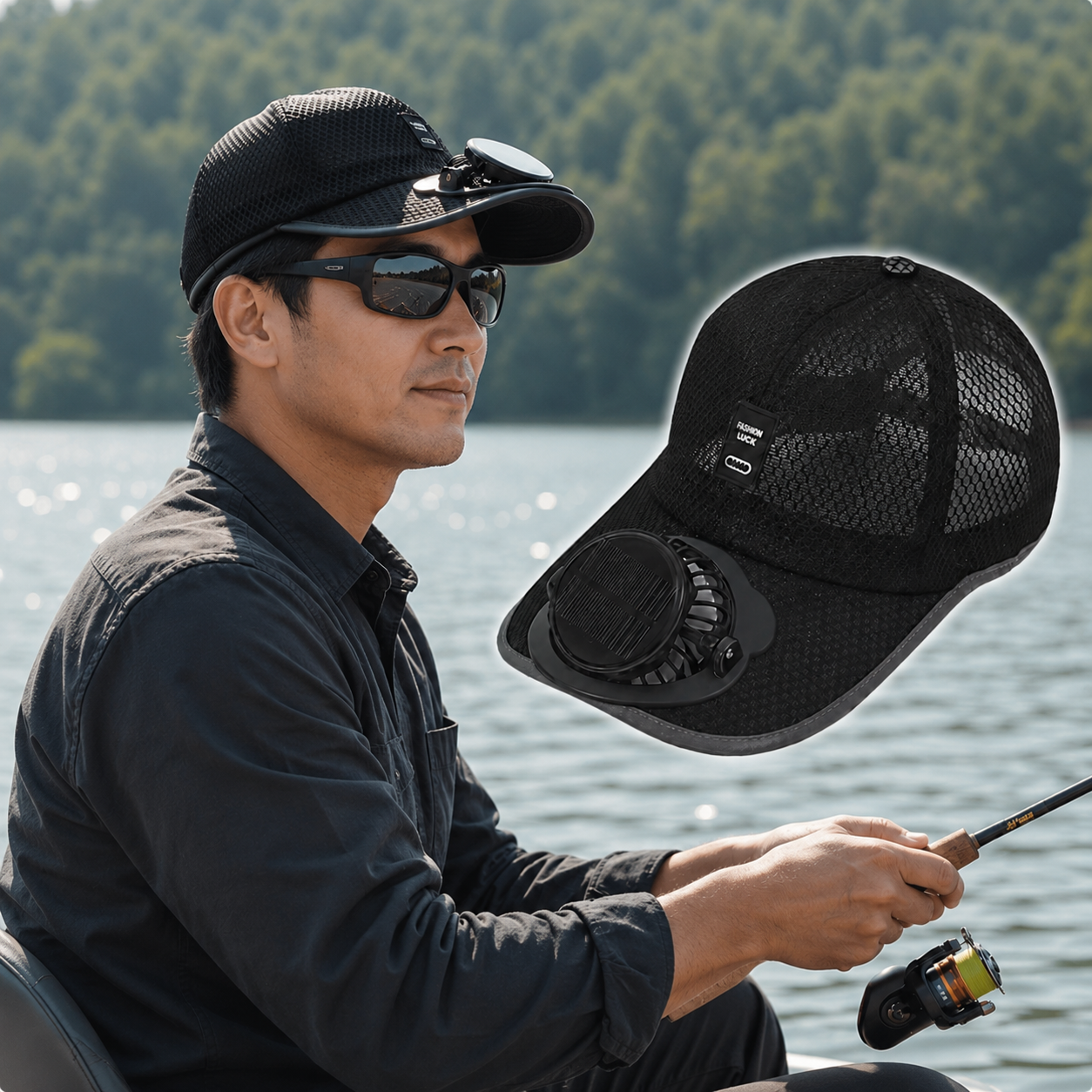 BreezeCap™ USB充電式涼風帽子