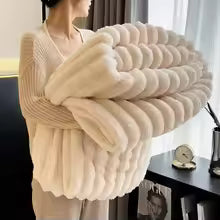 MaruPachi™もふもふ プレミアムブランケット（ラビットファー調）