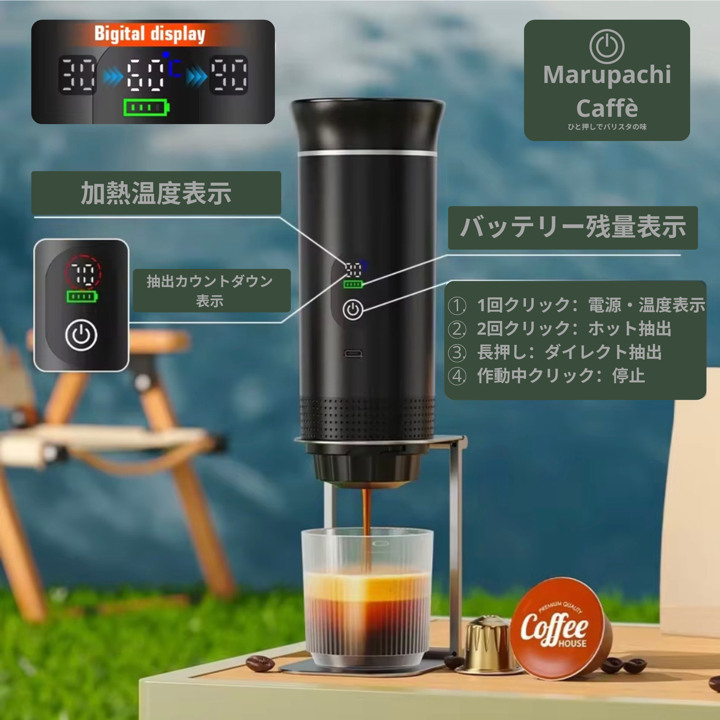 【本日終了！NO.1位 獲得】Marupachi Caffè™ ひと押しでバリスタの味